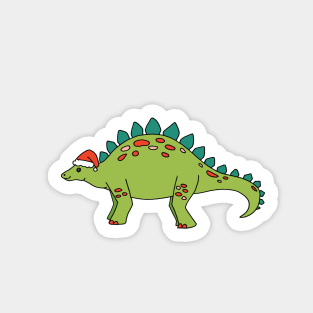 Stegosaurus Santa Sticker